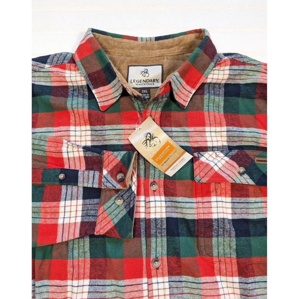 Legendary Whitetails Men's 2XL Buck Camp Flannels Multicolor Plaid Flannel Shirt